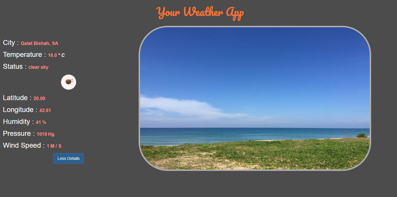 The website home page